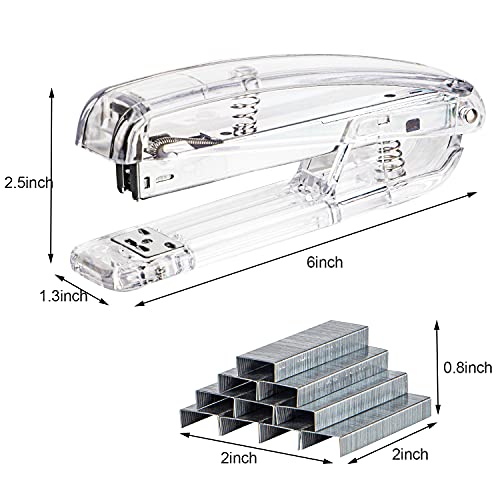 LepoHome Transparent Acrylic Stapler - Silver, Modern Style for Office - Image 5