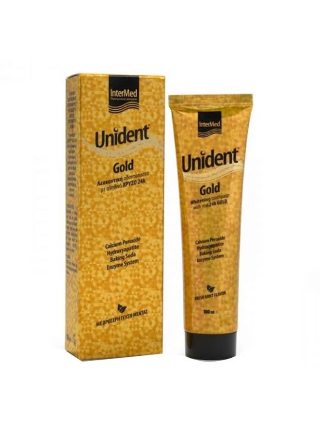 InterMed Unident Gold Whitening Tooth Paste 100Ml