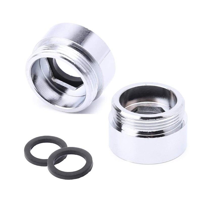 2pcs Metal Faucet Adaptor TOOLSTAR Tap Aerator Connector Brass Thread Solid Metal Kitchen Tap Connector 19mm Female 22mm Male