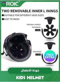 GROIC Colorful Gradient Helmet for kids, Kids Bike Helmets,Adjustable Multi-Sport Protective Gear Set,Kid Bicycle Skateboard  - Image 4