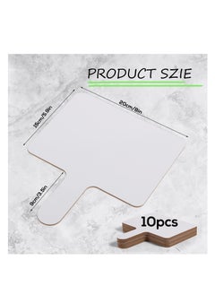 Excefore 5 Pack Double Sided Handheld Whiteboard, Dry Erase Answer Paddle, Suitable for Classroom, Office, Meeting (9.6x8inch)  - Image 2