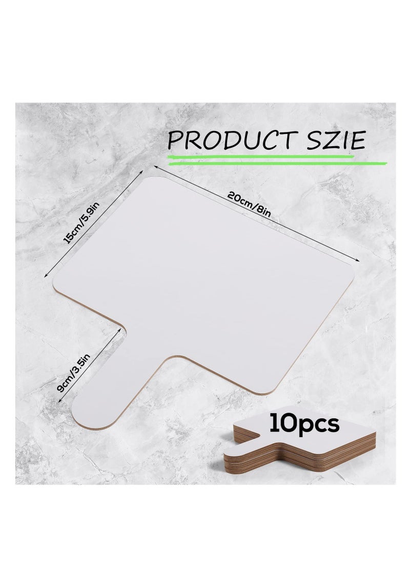 Excefore 5 Pack Double Sided Handheld Whiteboard, Dry Erase Answer Paddle, Suitable for Classroom, Office, Meeting (9.6x8inch)  - Image 2
