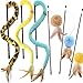 AZOFFYIU Cat Toys for Indoor ToysRainbow Cat Wand ToysFeather Flips Plush Ball Cat ToysInteractive Feather Toy for Teaser Play and Chase Exercise with Kitten 6 Pack - Image 3
