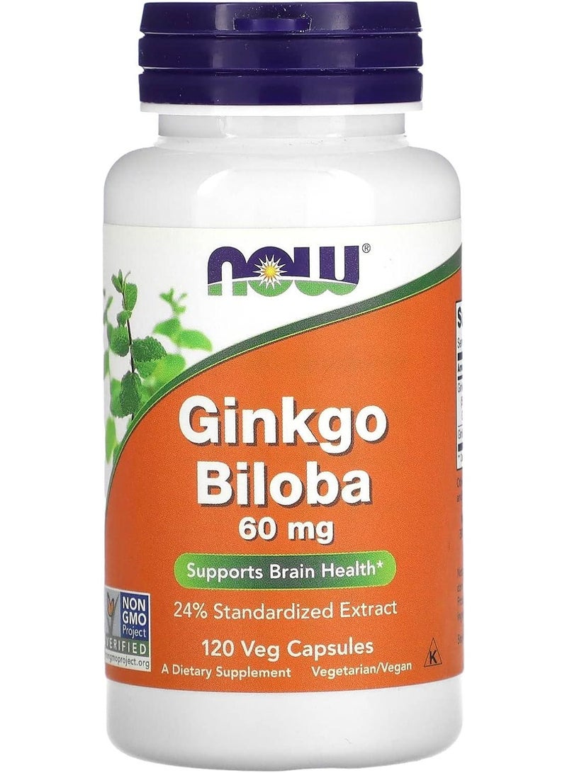 now Foods Ginkgo Biloba 60mg 120 veg