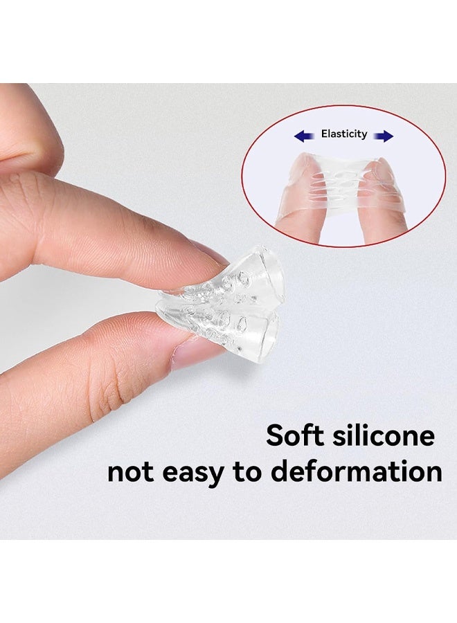 10 قطع من واقيات أصابع القدم من السيليكون، واقي مضاد للاحتكاك لأصابع القدم الكبيرة، واقيات أصابع القدم للنساء، واقيات أصابع القدم القابلة للتنفس للأحذية، أغطية أصابع القدم المريحة بفتحات صغيرة، للبثور والذرة (شفافة) - Image 5