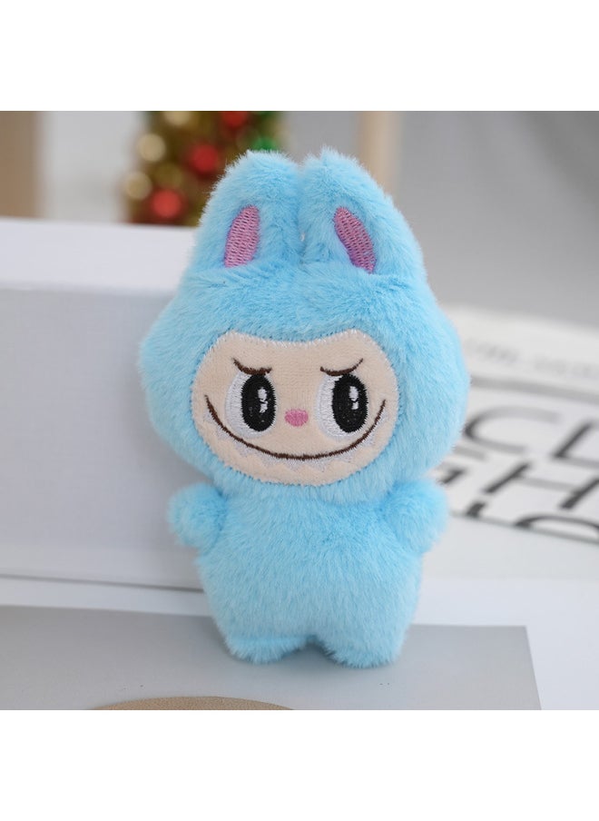 Cute Dress-up Labub Doll Labub Plush Toy Keychain Pendant Schoolbag Pendant Doll-Color:Sky Blue  - Image 1