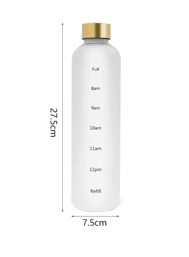 1L Leakproof Vacuum Insulated Water Bottle with Plastic Lid Random Color - Image 2