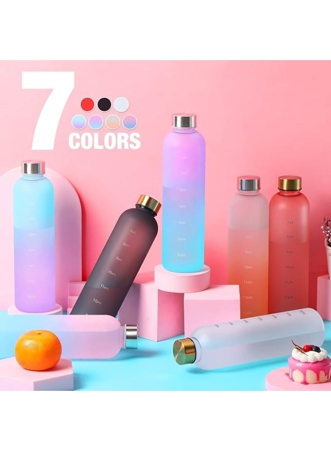 1L Leakproof Vacuum Insulated Water Bottle with Plastic Lid Random Color - Image 4