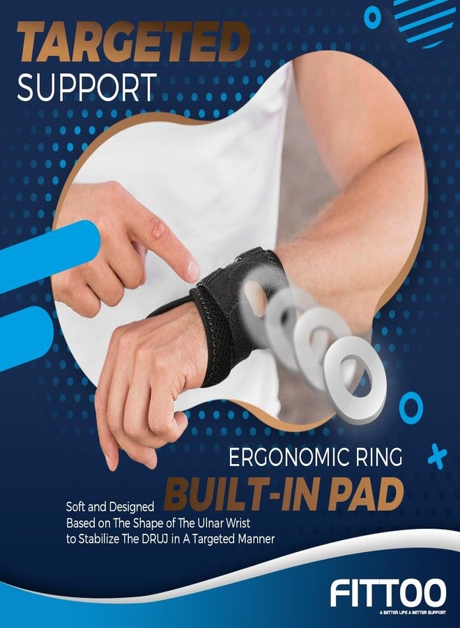 FITTOO Wrist Brace for TFCC Tears, Real Copper Infused TFCC Wrist Brace with Ring Pad for TFCC Tears, Ulnar Sided Wrist Pain, DRUJ Instability, Universal Size for Men & Women Right-M - Image 3