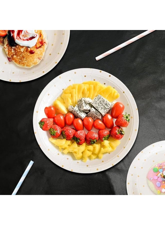 يا إلهي عبوتين مفارش طاولة بلاستيكية سوداء ، قماش طاولة بلاستيك مستطيلة للاستعمال مرة واحدة لتناول الطعام في المطبخ ، الحفلات ، أعياد الميلاد ، حفلات الزفاف (137 × 274) - Image 5