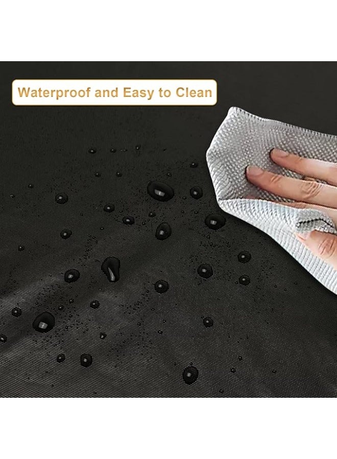 يا إلهي عبوتين مفارش طاولة بلاستيكية سوداء ، قماش طاولة بلاستيك مستطيلة للاستعمال مرة واحدة لتناول الطعام في المطبخ ، الحفلات ، أعياد الميلاد ، حفلات الزفاف (137 × 274) - Image 3