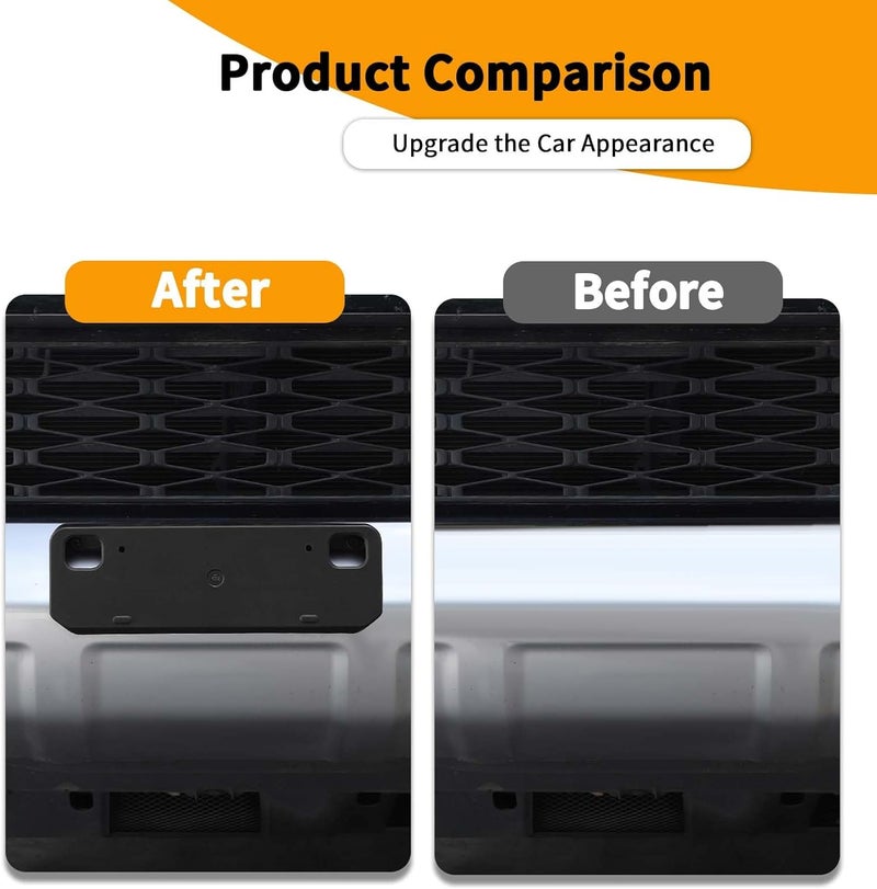 Hoolcar ABS Front License Plate Bracket Mount for Toyota 4Runner 2010-2020, Black - Image 2