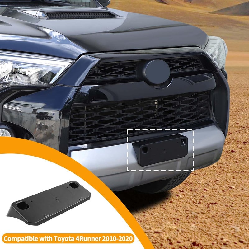 Hoolcar ABS Front License Plate Bracket Mount for Toyota 4Runner 2010-2020, Black - Image 3