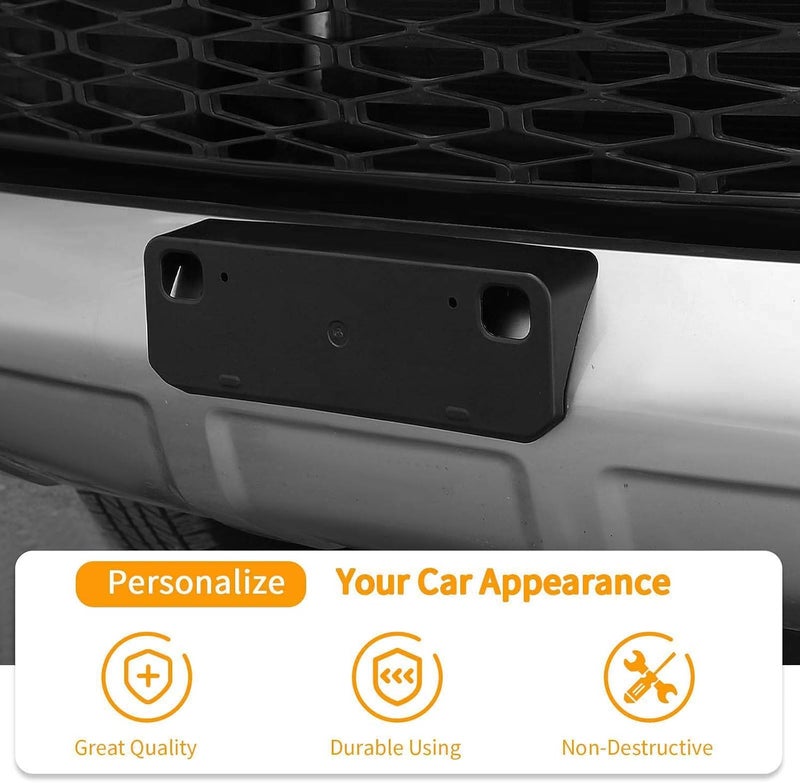 Hoolcar ABS Front License Plate Bracket Mount for Toyota 4Runner 2010-2020, Black - Image 4