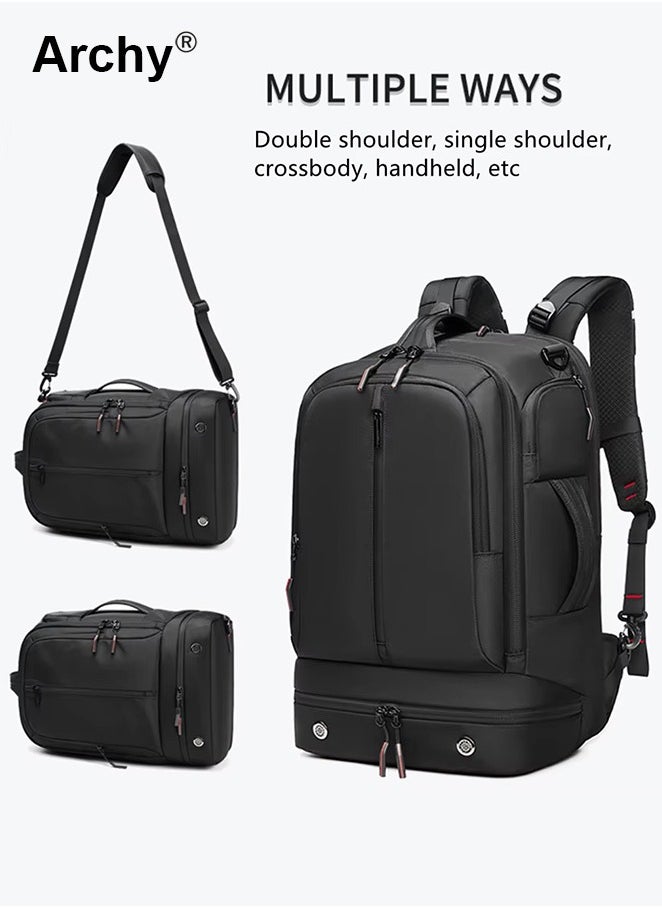 Archy Large Travel Backpack Carry On Backpack Expandable Airline Airplane Approved Weekender Backpack Hiking Backpack Laptop Backpack with USB Charging Port Waterproof Backpack  - Image 5