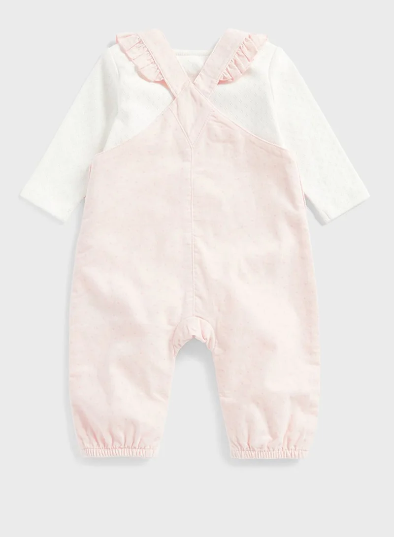 mothercare Infant Essential Bodysuit & Dungaree Set