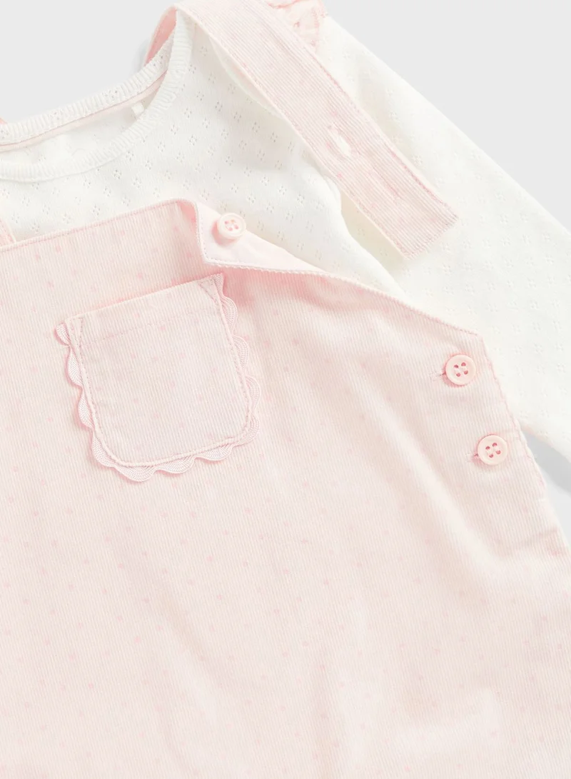 mothercare Infant Essential Bodysuit & Dungaree Set