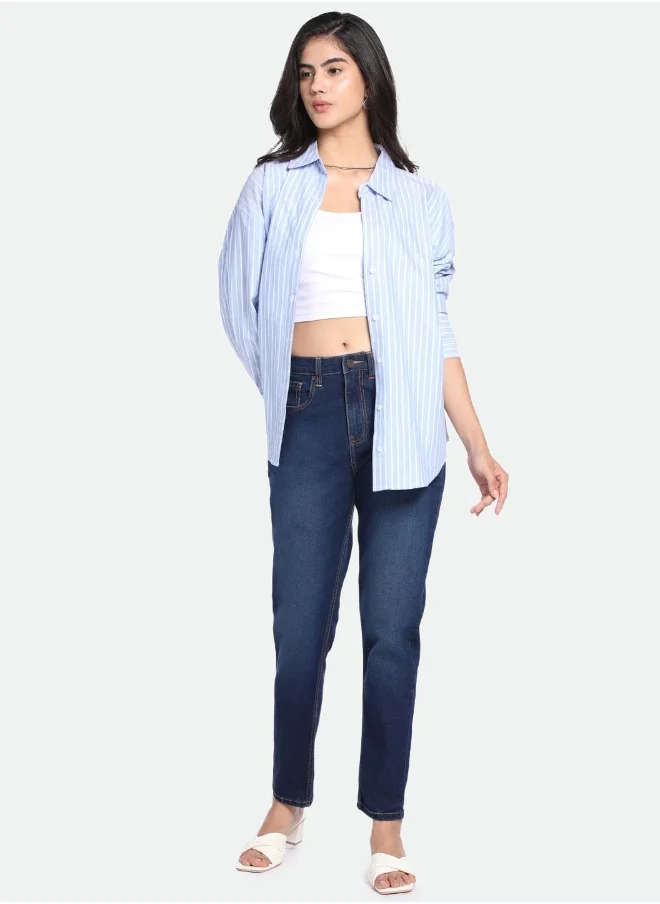 Dennis Lingo Mom Fit Indigo Denim Jeans