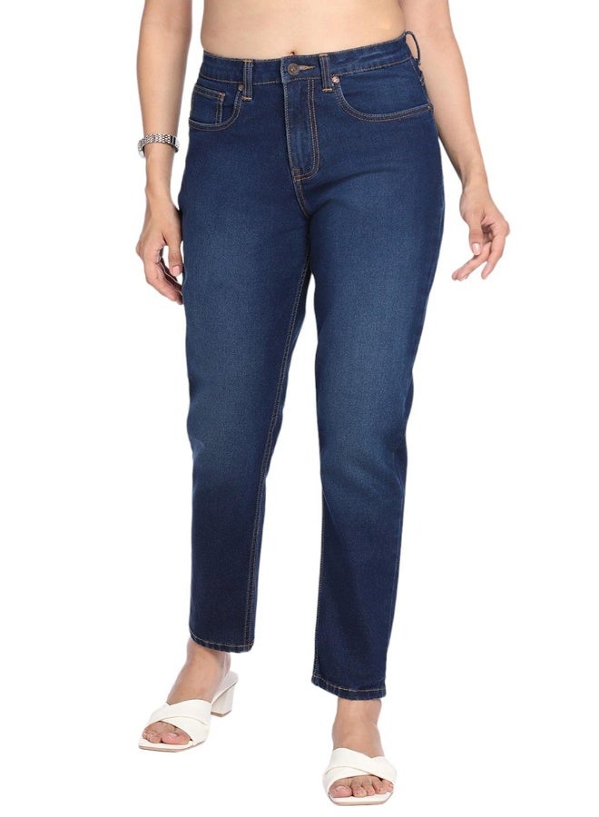 Dennis Lingo Mom Fit Indigo Denim Jeans - Image 3