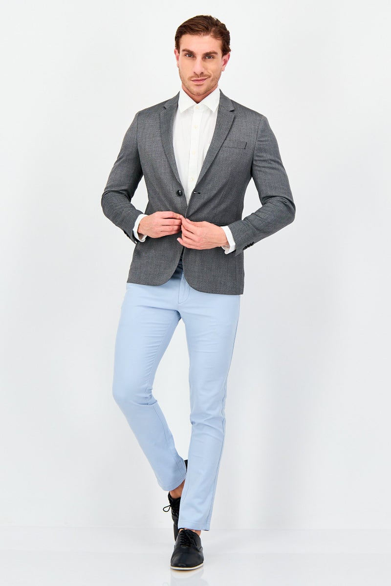 Celio Men Slim Fit Long Sleeve Checkered Casual Blazer, Multicolor - Image 3