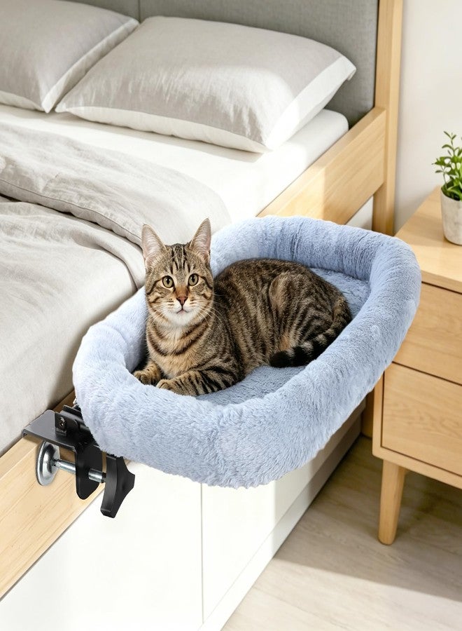Midollarle Bedside Cat Bed, Foldable Cat Bed Attaches to Bed Frame, Gray - Image 1