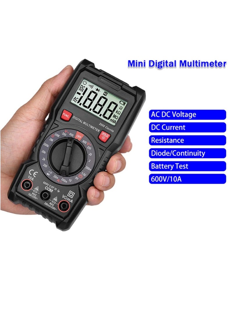Generic Digital Multimeter TRMS 2000 Counts Ohmmeter Manual-Ranging Fast Accurately Measures Voltage Current Resistance Diodes Battery  - Image 4