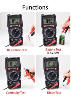 Generic Digital Multimeter TRMS 2000 Counts Ohmmeter Manual-Ranging Fast Accurately Measures Voltage Current Resistance Diodes Battery  - Image 5