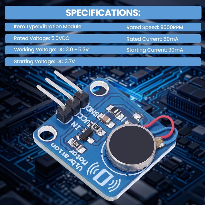 Jeanoko 3 قطع محرك اهتزازي DC5V 9000RPM وحدة اهتزاز DC آلة صناعية آلة كهربائية - Image 2