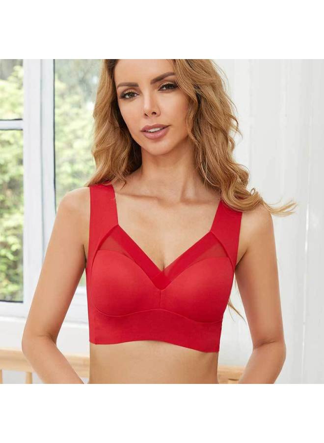 New Large Size Bra Thin Collecting Complainant Breast Rim-free Lace Women's Vest Underwear For Women