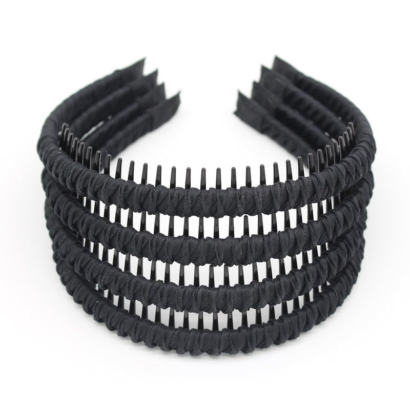 Black fashion headbands for women hair accessories short hair head bands non slip thin hair bands4 color