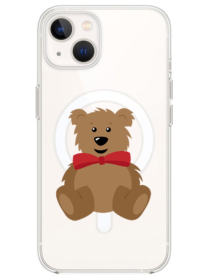 Theodor Magnetic Case for iPhone 14 Plus 6.7-inch Compatible with MagSafe Wireless Charging, Shockproof Phone Bumper Cover teddy bear copy - Image 1