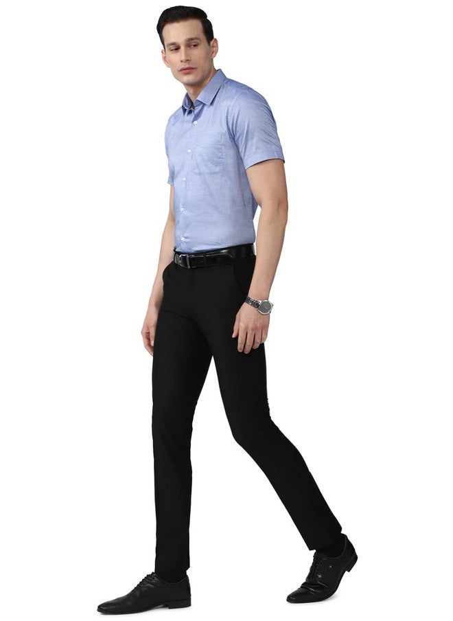Peter England Peter England Men's Regular Fit Shirt (PESHMNUBD18900_Medium Blue  - Image 5