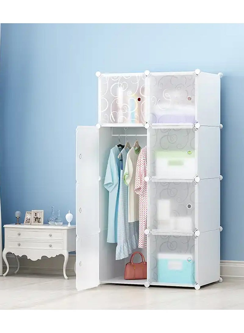 رف أحذية 8 مكعبات، منظم تخزين بلاستيكي قابل للتخصيص