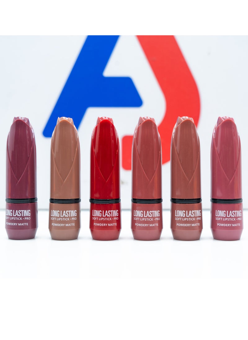 Menow Long Lasting Soft Lipstick Matte 6 Pcs - Collection 1  - Image 1