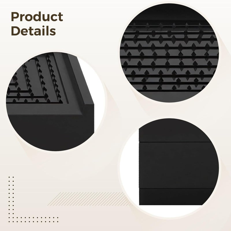 for Extra Storage, 4.5×2.4×2.9, Pp Rectangular Furniture Risers, 4 Pcs Heavy Duty Bed Risers, Home and Office Suitable, Black Furniture Lifts, Non-Slip Secure Design - Image 2