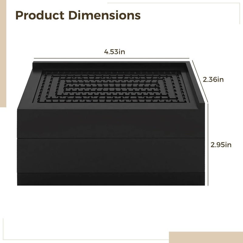 for Extra Storage, 4.5×2.4×2.9, Pp Rectangular Furniture Risers, 4 Pcs Heavy Duty Bed Risers, Home and Office Suitable, Black Furniture Lifts, Non-Slip Secure Design - Image 4