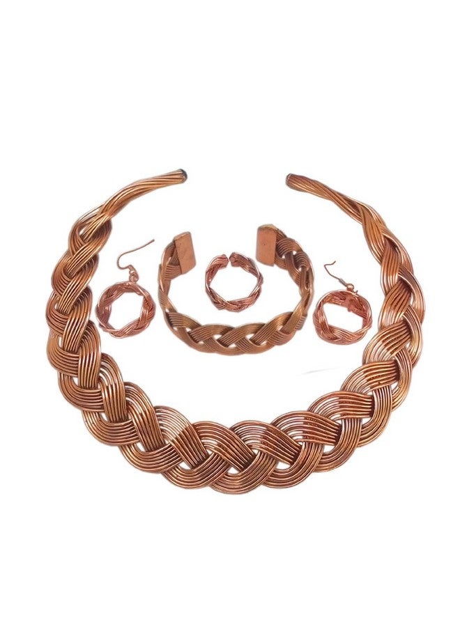 SHINDE EXPORTS pure copper choker necklace set jewellery for women (Design 1) - Image 1