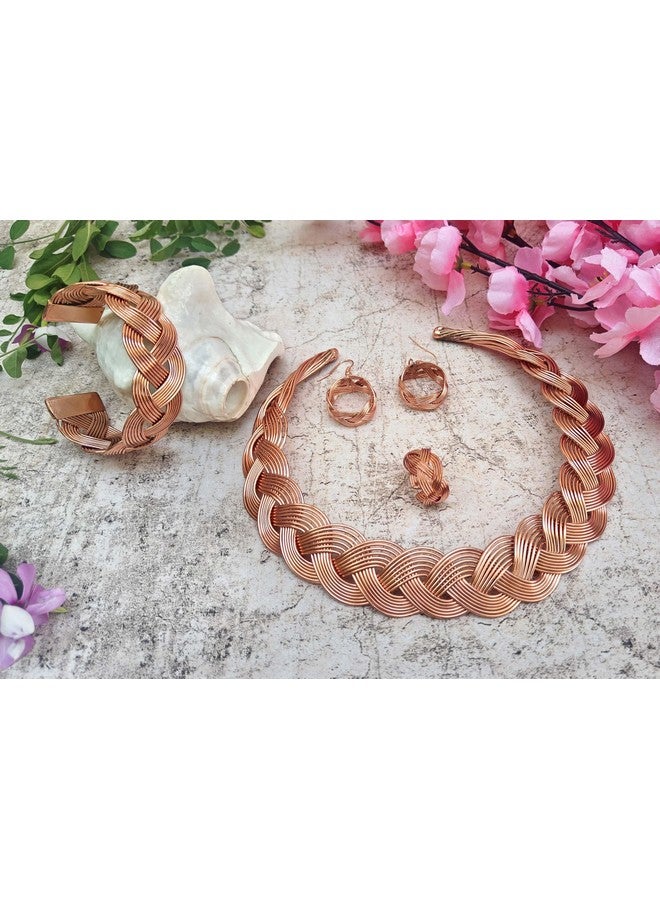 SHINDE EXPORTS pure copper choker necklace set jewellery for women (Design 1) - Image 3