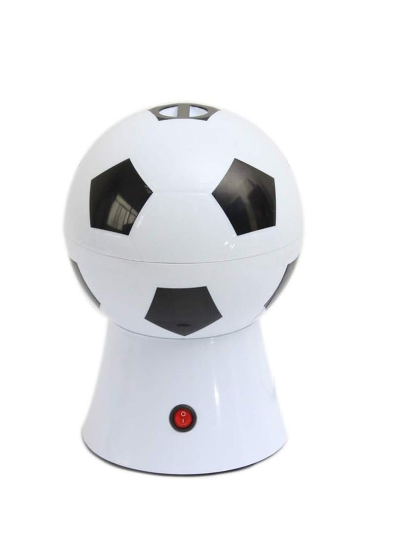 JAJEEK Popcorn Poppers Air Popcorn Maker for Healthy, Fat-Free Retro Hot Air Popcorn – Football Style Design, Perfect for Family Movie Nights, Parties, and Snacks (White and Black) - Image 2