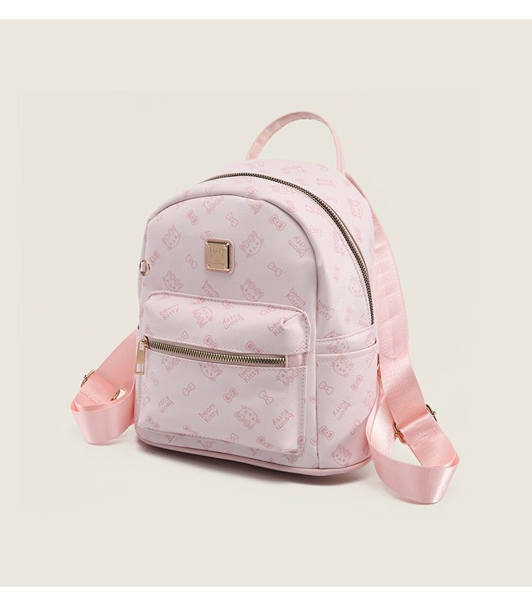Hello Kitty Cartoon Cat Print Backpack for College Students Commuting Lightweight Travel Backpack - Image 4