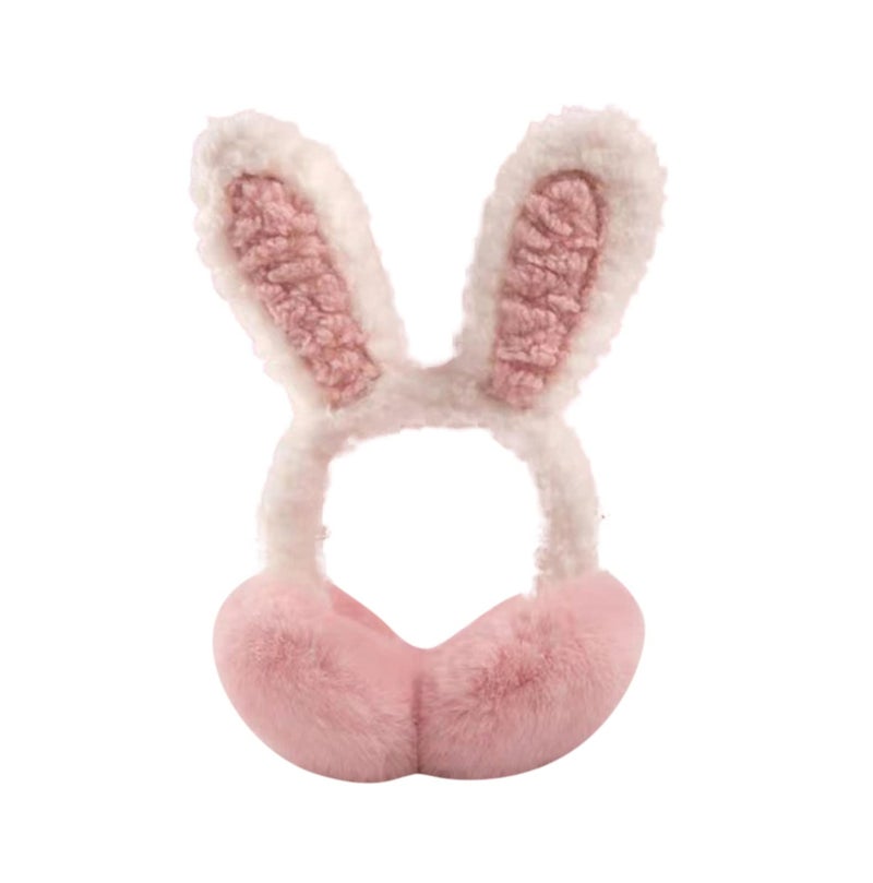 Soft Warm Knitted Plush Earmuffs Winter Ear Cover Cold Protection White One Size - Image 2
