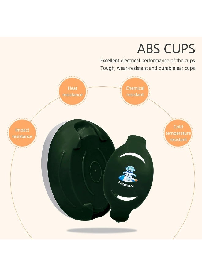 LYSIAN Baby Noise Reduction Earmuffs â€“ Noise Cancelling Headphones for Infants and Kids, Perfect for Travel, Airplanes, Concerts, Fireworks. 25dB Sound Block, Dark Green - Image 3