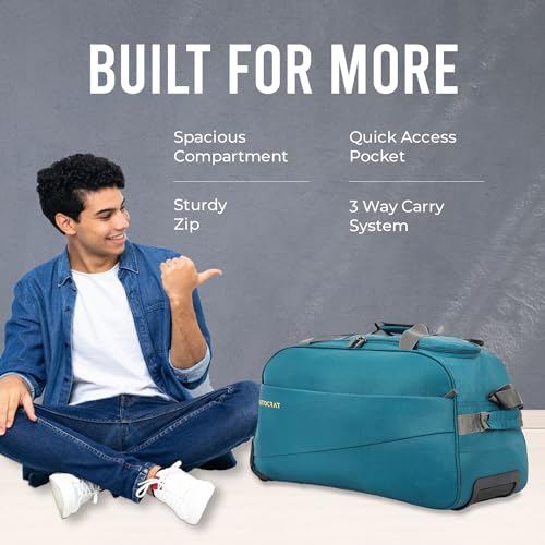 Aristocrat Polyester 63 cms Teal Blue Travel Duffle (Rookie) - Image 4