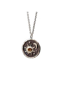 Generic 14pc Bohemian Moonstone Pendant Necklace Set Xingyue Yellow Diamond Pendant 
