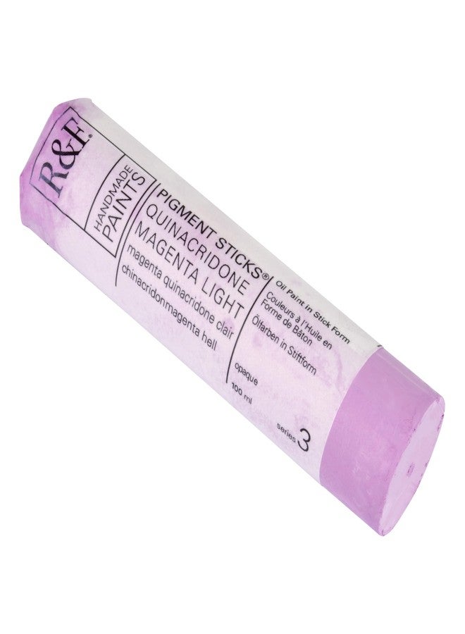 R&F Handmade Paints - Professional Oil Pigment Stick, Quinacridone Magenta Light, 100 ml - Image 1