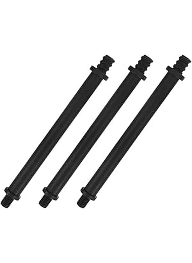Toilet Brush Handle Replacement 3Pcs Plastic Scrub Brush Handle Bar M10 Threaded Comfortable Grip For Bathroom And Public Restroom Use - Image 1