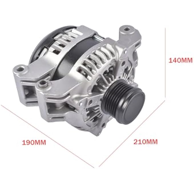 Bario Alternator 12Volt 180Amp 3.6L V6 Replacement for Dodge Challenger Charger Durango 2011-2023, for Chrysler 300 2011-2023, for Jeep Grand Cherokee 2011-2015, for Ram 1500 2013-2015# 4801778AI - Image 2