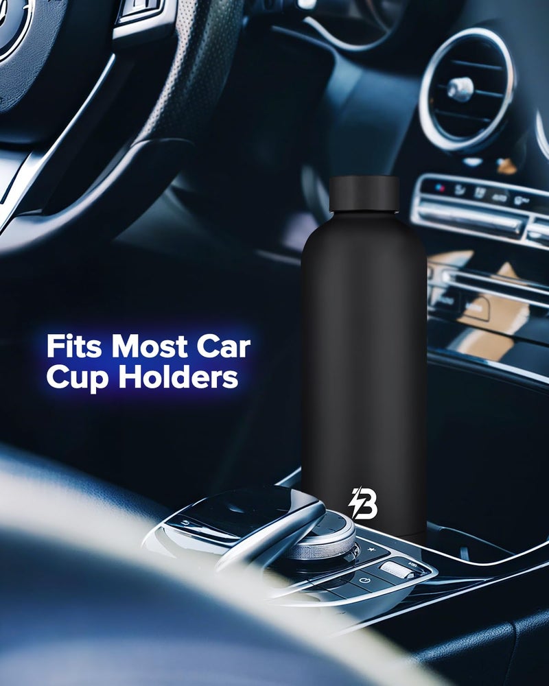 TSAKBAM Insulated Water Bottle with Lid, 25 oz Reusable Leak-Proof Metal Stainless Steel Water Bottles for Travel, Sports, Gym, Outdoor (Black) - Image 5