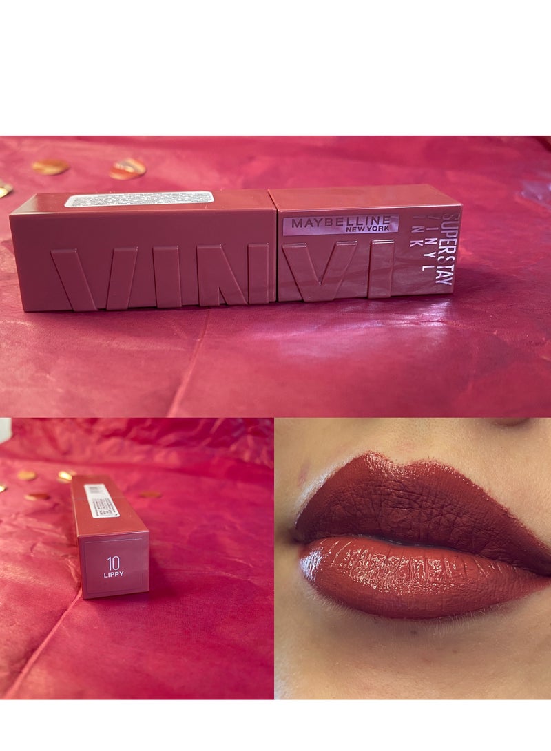 MAYBELLINE NEW YORK Superstay Vinyl Ink Liquid Lipstick - 10 Lippy - Image 3