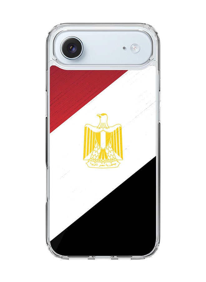 Stylizedd Classic Clear MagSafe Case for iPhone 17 Air , Hybrid Soft Case Flexible Edges Anti Drop TPU PC Gel Thin Transparent Cover [ Designed for iPhone 17 Air ] - Flag Of Egypt Full Print